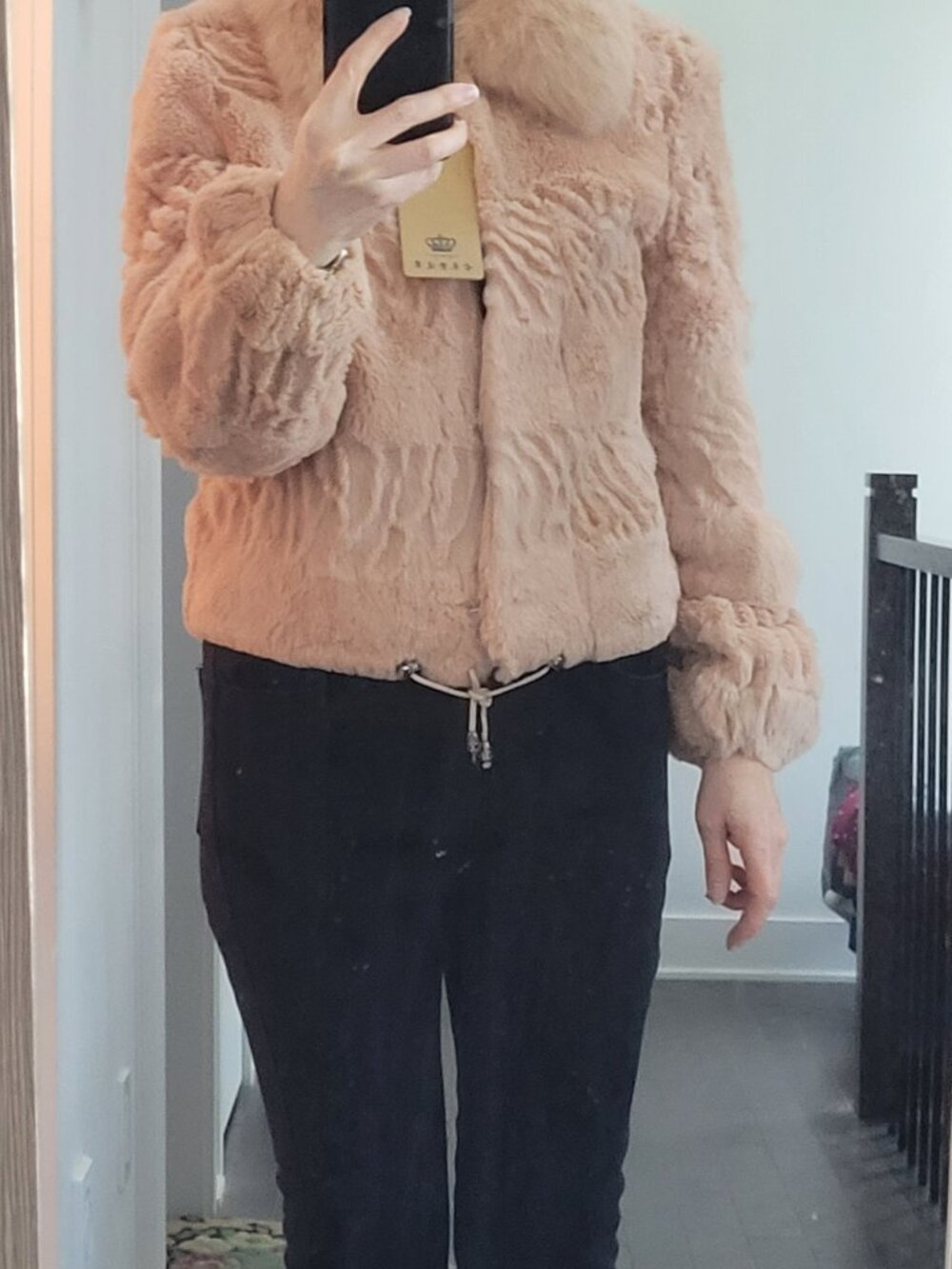 Genuine Rabbit Fur Short Cardigan